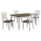 Appleton 5-piece Rectangular Dining Set Distressed White